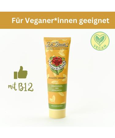  Dr. Bauer's Dr. Bauer's Homeo & Pathie Romantic Dreamer Vegan Homeopathic Toothpaste with Hyaluronic Acid Q10 Vitamin B12 & Orange Oil Fruity Orange Taste Gentle Dental Care for Gums - Buy Online on GoSupps.com