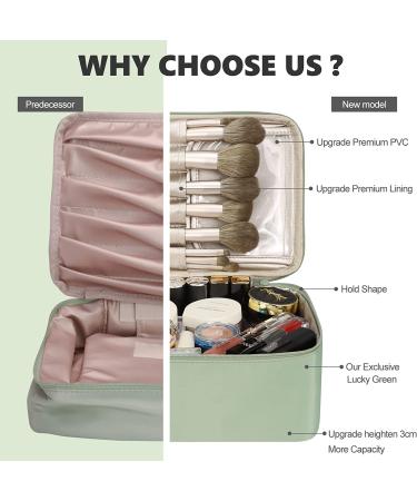 Pocmimut Green Makeup Bag for Women - Large Cosmetic Travel Toiletry Bag for Girls - Buy Online on GoSupps.com
