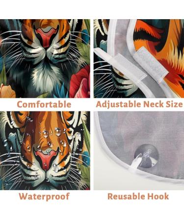 Flower Tiger Beard Bib Apron - Beard Hair Catcher for Men | Perfect Gift for Father's Day Anniversary & Christmas | Includes 2 Suction Cups - Buy Online on GoSupps.com