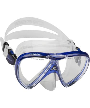 Cressi Junior Snorkeling Kit for Ages 3-10 - Mask, Dry Snorkel, Adjustable Fins, Net Bag - Lightweight Colorful Equipment - Rocks Pro Dry Set L/XL - Black/Cobalt - Buy Online on GoSupps.com