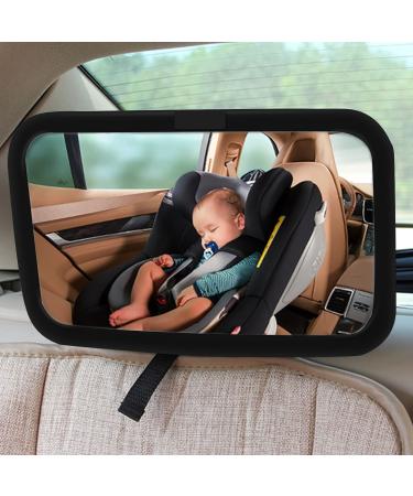 IBROKER Upgrade Baby Car Mirror Larger and Clearer Rear View for Car Back Seat to See Baby 100% Shatterproof - Buy Online on GoSupps.com