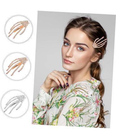 Beaupretty Halloween hairpin Halloween hair clip Hands Bone Hair Clips Skeleton Hair Barrette hair barrettes for women halloween skeleton Shaped hairpins bride rhinestones Harajuku Hair - Buy Online on GoSupps.com