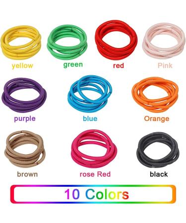 JCF Elastic Hair Bands 50Pcs - Multicolor Hair Ties for Women and Girls - Buy Online on GoSupps.com