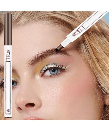 Bollisate Pencil Eyebrow Portable Eyebrow Pen Portable 4 Tipped Brow Pen for Women Girls Travel Waterproof Eyebrow Makeup Tool Light Brown - Buy Online on GoSupps.com
