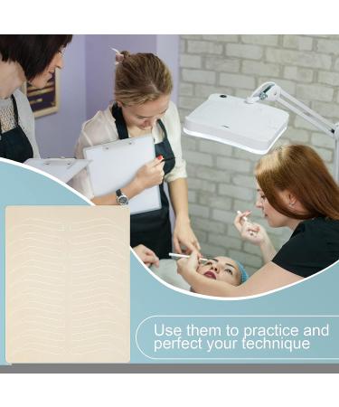 16-Piece Double-Sided Practice Skin for Microblading Eyebrows - White Silicone Makeup Skins for Brow Tattoo Practice - Buy Online on GoSupps.com