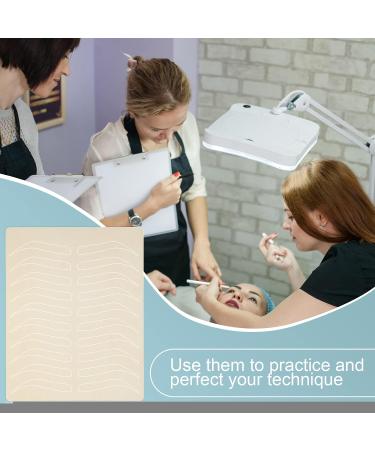 POETICE 8 Pieces Microblading Supplies Double Sided Practice Skin for Eyebrows Practice Skin Latex Practice Skin Microblading No Ink Practice Skin Makeup Silicone Skins to Practice Brow White - Buy Online on GoSupps.com