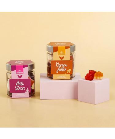 naschlabor THE PERFECT STRESS GIFT - Nervous & Stress Relief Food in 2 Pack | Exam & Back to School Gift | Nervous Food | 240g Pack of Gelatin Bears - Buy Online on GoSupps.com