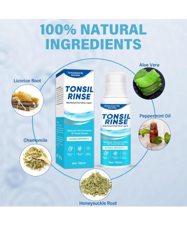 Tonsil Stone Remover Mouthwash | Natural Oral Rinse for Tonsil Relief & Bad Breath | Paraben & Alcohol-Free - Buy Online on GoSupps.com