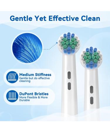 Anjocare 24 Pack Replacement Brush Heads for Oral B Electric Toothbrush - Compatible with Pro 1000/5000/7000 & Vitality - Rechargeable Brush Heads (White) - Buy Online on GoSupps.com