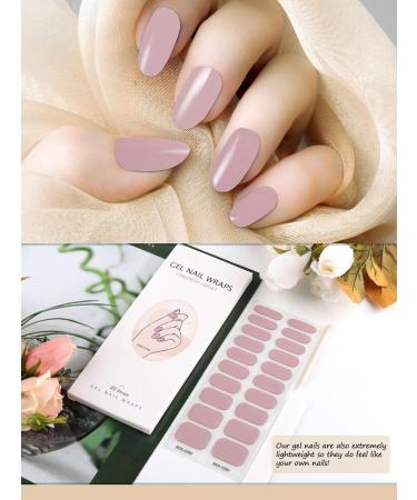 Kalolary Gel Nail Polish Strips Nail Gel Art Sticker Waterproof Full Nail Wraps Decal Sets with Nail File and Stick for Women Girls Nail Art Decor (UV/LED Lamp Required) Nude Pink - Buy Online on GoSupps.com