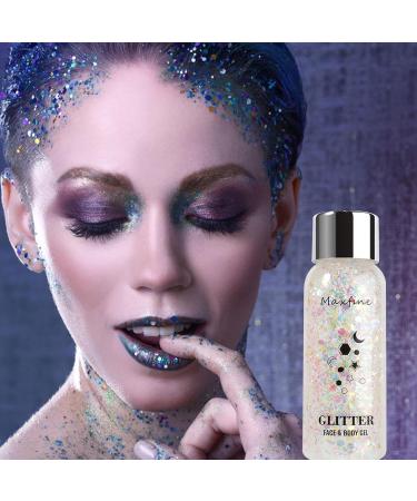  Eastuy Liquid Highlighter Body Glitter Gel Face Glitter for Body Face Eyes Hair Nails Quick Dry Glitter Face Paint Large Glitter for Hair Eastuy - Buy Online on GoSupps.com