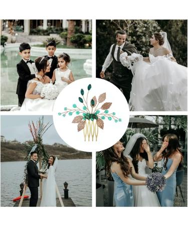 ISLHJDD Green Hair Accessories Bridal Wedding Headbands for Bridal Wedding Hair Clip Comb Decoration Wedding Hair Vine for Brides and Bridesmaids - Buy Online on GoSupps.com
