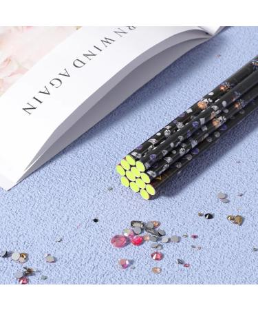 AMZLORD 4/12PCS Rhinestone Picker Pencil Set Self Adhesive Crystal Gem Pick Up Tools with Pencil Sharpener Dotting Wax Pen Nail Dotting Wax Pen Green-12PCS - Buy Online on GoSupps.com