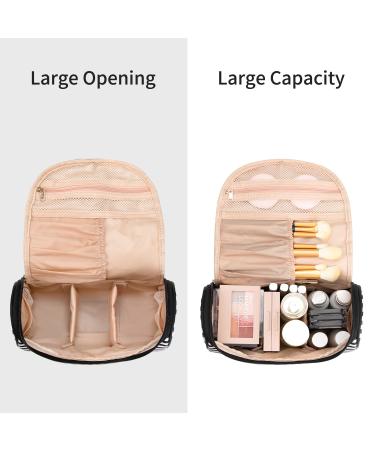 Black Stripe Travel Makeup Bag - Portable Ethereal Cosmetic Organizer for Women, Waterproof Nylon Toiletry Bag - Small Size - Buy Online on GoSupps.com