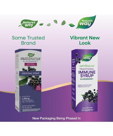 Nature's Way Sambucus Elderberry Syrup - 8 fl oz | Immune Support & Antioxidants - Buy Online on GoSupps.com