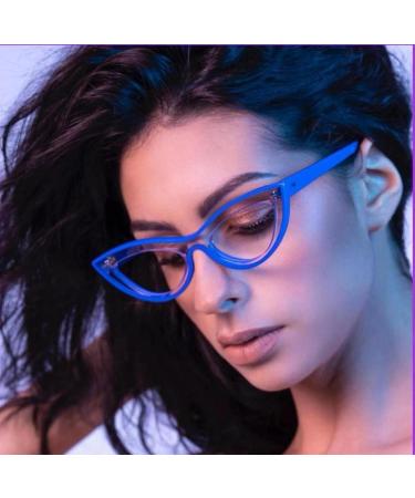 SERONI TR90 Cat Eye Blue Light Blocking Glasses for Men & Women | Anti-UV Computer & Reading Glasses | Stylish Black Frames | 65mm - Buy Online on GoSupps.com