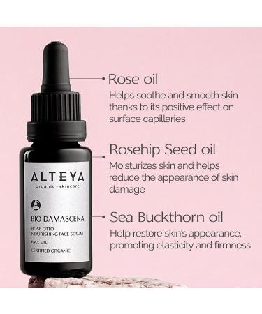 Altenya Bio 20ml Organic Facial Serum - USDA Certified Ethereal Rose Oil - Therapeutic Quality Skincare - Buy Online on GoSupps.com