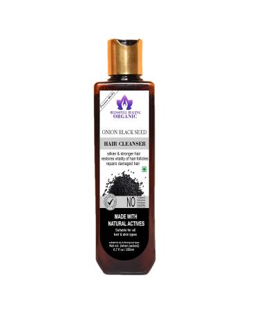 Blessfull Healing Organic Onion Black Seed Hair Cleanser | Shampoo 200 ML (Packing May Vary) 200 ml (Pack of 1)