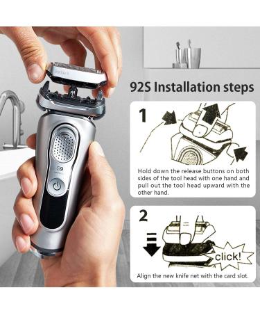 92S Replacement Head for Braun Shaver Series 9 Compatible With All Series 9 Electric Shavers 9290cc 9291cc 9385cc 9330s 9370cc 9330s 9293s 9296cc etc by Models - Buy Online on GoSupps.com