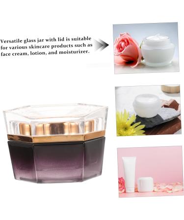 MAGICLULU Moisturizer Face Cream Creami Lotion Buttercream Skincare Containers Cosmetic Jars Cosmetic Cream Jar Glass Cream Storage Containers Purple Cream Box Travel Moisturizing Plastic - Buy Online on GoSupps.com