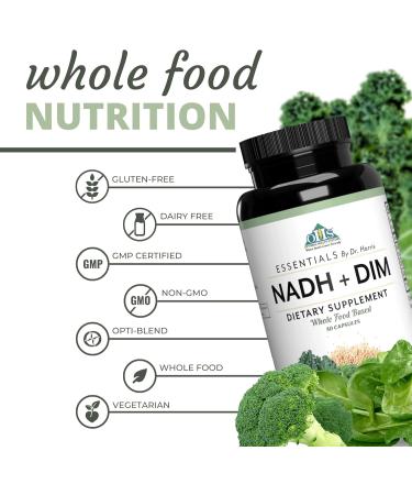 Optimal Health Systems NADH + DIM | Dr. Harris Essentials | Energy + Neurotransmitter Support | Plant-Based | Mental Clarity, Concentration, & Memory Supplement | 30 Capsules - Buy Online on GoSupps.com