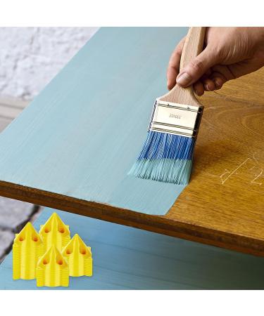 50 PCS Yellow Cone Canvas 3.5x2 Inch Paint Triangle Stands for Kitchen Cabinets - Cabinet Door Risers for Clean Paint Job - Buy Online on GoSupps.com