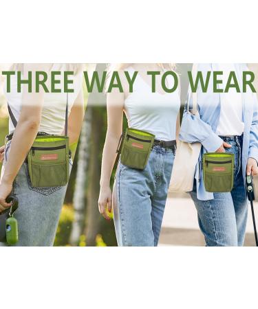 Tripolaco Treats for Dogs - Multifunctional Training Feed Bag with Feces Dispenser - Spacious Gassi Pocket for Walks & Training - Green - Buy Online on GoSupps.com