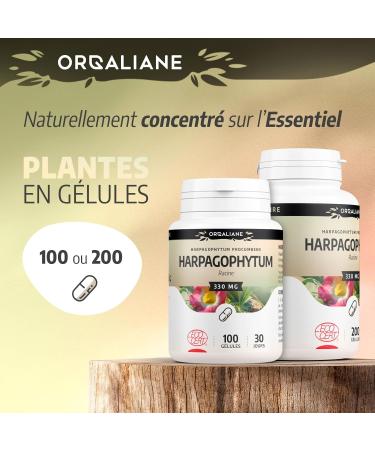 Organic Harpagophytum 330 mg - 200 capsules - Ecocert Certified - Orgaliane - Buy Online on GoSupps.com