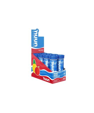 NUUN Sport - Electrolyte Drink Tablets - Fruit Punch Box - 80 Tablets (Pack of 8 Tubes)