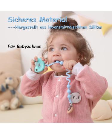 Buy Seposve 4-Pack Silicone Pacifier Chains for Baby Boys & Girls Adjustable Spring Soft & Flexible One-Piece Design (Includes 2 Blue) - International Shipping Available - Buy Online on GoSupps.com