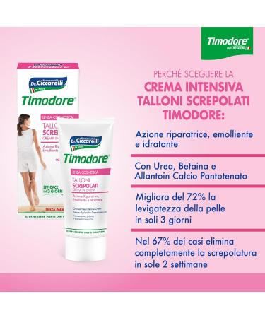 Timodore Intensive Heel Cream - Repair Nourish & Moisturize Dry Heels | Made in Italy | 75ml Dermatologically Tested - Buy Online on GoSupps.com