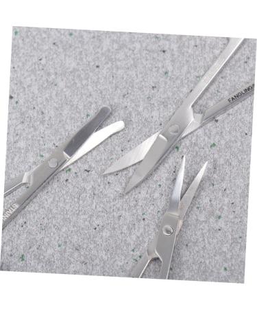 FRCOLOR 3pcs Facial Hair Scissors Set for Men | Curved & Straight Nose Hair Cutting Scissors | Perfect for Grooming & Beard Care - Buy Online on GoSupps.com