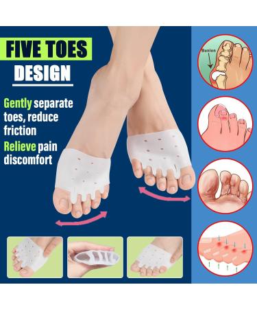 Toe Separators & Metatarsal Pads Set for Overlapping Toes, Neuroma, Forefoot Pain Relief - 4 PCS White Cushion Spacers for Women and Men - Buy Online on GoSupps.com