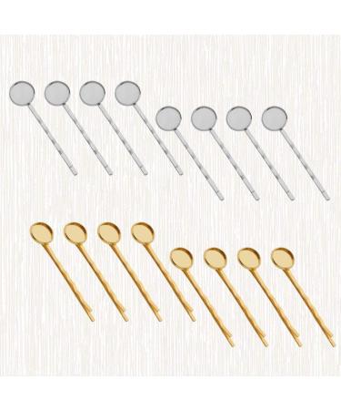 Buy Heallily Bobby Hairpins & Hair Clips - 40 Mixed Color Cabochon Bezel Set for Tinkering & Crafts - Buy Online on GoSupps.com