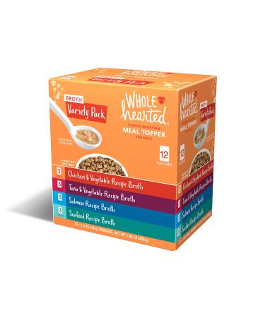 Petco Brand - WholeHearted Flavor-Boosting Wet Cat Meal Topper Broths Variety Pack 1 Count (Pack of 1)