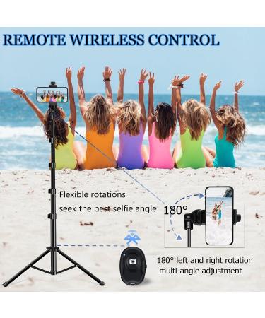 Selfie Stick Tripod 64 Inch | Extendable Stand with Wireless Remote | Compatible with iPhone 13, Android, Cameras - Buy Online on GoSupps.com