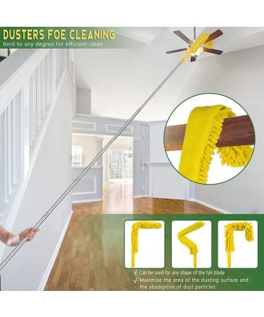 17ft High Reach Duster Kit w/ Extension Pole - Newliton 3-in-1 Chenille Microfiber Cobweb Duster Set for Indoor & Outdoor Cleaning - Buy Online on GoSupps.com