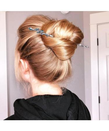 FRDTLUTHW 6.9 Snake Hair Sticks - Pack of 3 Long Hair Pins for Women (Gold, Silver, Black) - Buy Online on GoSupps.com