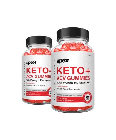 (2 Pack) Apex Keto - Apex Keto+ACV - Apex Keto+ACV Gummies (120 Count)