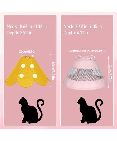 2 Pcs Cat Recovery Collar Soft Adjustable Dog Cat Elizabethan Collars Cones Pet Cone Collar Prevent from Licking Wounds After Surgery Comfortable Lightweight Collar for Pet Kitten and Puppy - Buy Online on GoSupps.com