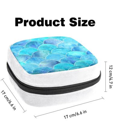 GIAPB Blue Mermaid Scales Period Pad Pouch Sanitary Napkin Storage Bag - Buy Online on GoSupps.com
