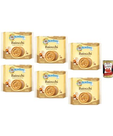 Italian Gourmet E.R. Double Cookies Stuffed with Hazelnut Milk Cream 6 168 g | Italian Pastries 6 Servings Per Pack | Ideal for Breakfast Snack & Coffee | Crispy & Creamy + Polpa