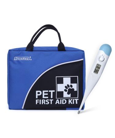 Pet First Aid Kit,Cat&Dog First Aid Kit,170-Pieces Dog Emergency Kit with Pet Thermometer,Emergency Collar,Emergency Blanket for Home,Travel,Car,Camping,Hiking,Hunting
