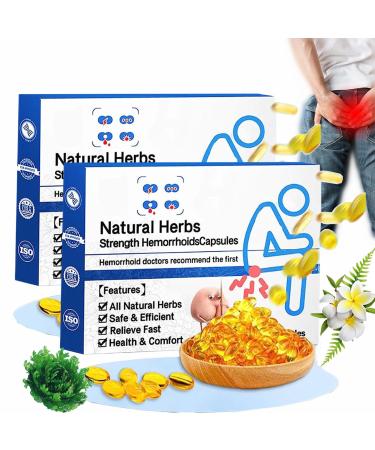 NUANYOYO Heca Natural Herbal Strength Hemorrhoid Capsules Rapid Hemorrhoid Treatment Natural Hemorrhoid Relief Capsules Pain or Discomfort Fast (14 Pcs)
