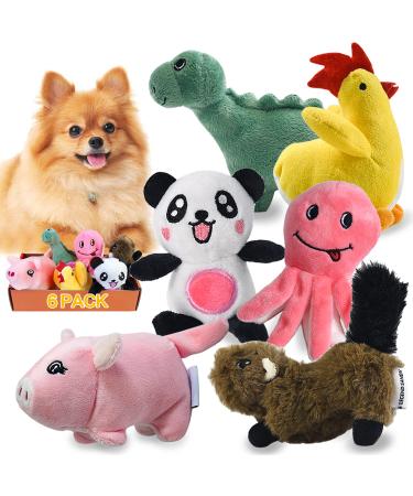 Legend Sandy squeaking plush dog toy set for puppies small filled k toys for puppies 6 dog toys with squeakers pet toys for small and medium-sized dogs