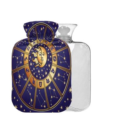Zodiac Hot Water Bottle with Cover 2L Large for Pain Relief Headaches Neck and Shoulders