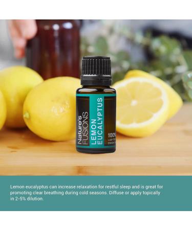 Nature's Fusions Lemon Eucalyptus 100% Pure and Natural Essential Oils Undiluted Therapeutic Grade for Aromatherapy and Topical Use .5 Fl Oz (Pack of 1) (15 mL) - Buy Online on GoSupps.com