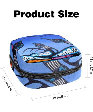 Menstrual Bag with Zipper for Women & Girls - Stylish Bird Loons Design | International Shipping Available - Buy Online on GoSupps.com