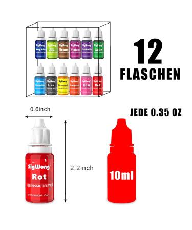 12 Highly Concentrated Liquid Food Colors - 10 ml Bottles for Cheeks Cookies Fondant Macarons DIY Soaps & Crafts | International Shipping - Buy Online on GoSupps.com