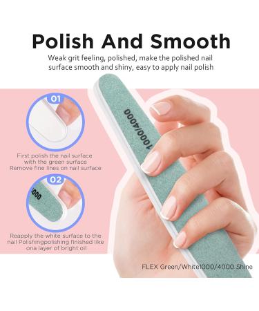 CHANSHIN 7Pcs Professional Gel Nail Files Set - Grit 100/150/180/220/280/1000/4000 - Manicure Tools for Nail Trimming, Grinding, and Polishing - Buy Online on GoSupps.com